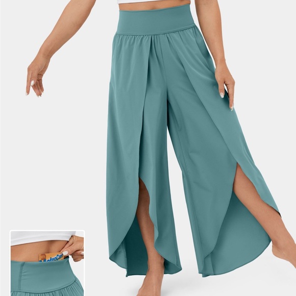 HALARA - NWT Breezeful™ High Waisted Palazzo Flowy Split Wide Leg Quick Dry Pant - Picture 1 of 12